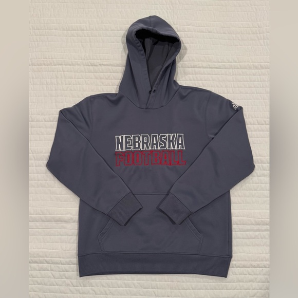 adidas Other - adidas Nebraska Football Men's Hoodie - Dark Gray